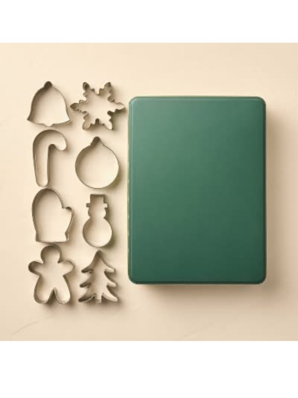 Merry Christmas Holiday Gift Tin & Set of 8 Cookie Cutter Set - Hearth & Hand